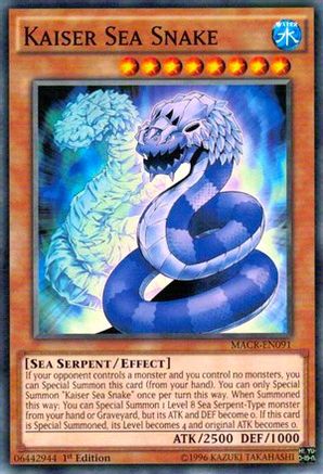 Kaiser Sea Snake (MACR-EN091) - Maximum Crisis Unlimited Maximum Crisis Yugioh Single Squirtle Squad Card Shop.