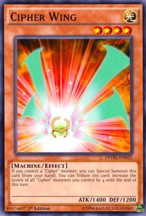 Cipher Wing (DPDG-EN035) - Duelist Pack: Dimensional Guardians 1st Edition Duelist Pack: Dimensional Guardians Yugioh Single Squirtle Squad Card Shop.