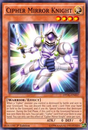 Cipher Mirror Knight (DPDG-EN037) - Duelist Pack: Dimensional Guardians 1st Edition Duelist Pack: Dimensional Guardians Yugioh Single Squirtle Squad Card Shop.