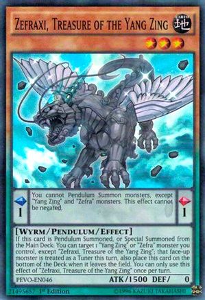 Zefraxi, Treasure of the Yang Zing (PEVO-EN046) - Pendulum Evolution 1st Edition Pendulum Evolution Yugioh Single Squirtle Squad Card Shop.