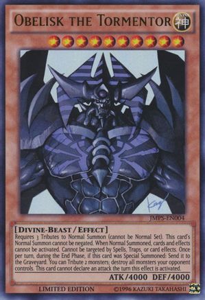 Obelisk the Tormentor (JMPS-EN004) (JMPS-EN004) - Shonen Jump Magazine Promos Limited Shonen Jump Magazine Promos Yugioh Single Squirtle Squad Card Shop.