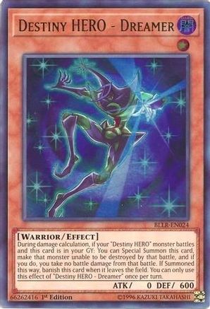 Destiny HERO - Dreamer (BLLR-EN024) - Battles of Legend: Light's Revenge 1st Edition Battles of Legend: Light's Revenge Yugioh Single Squirtle Squad Card Shop.
