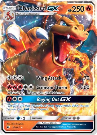 Charizard GX 020 - Holofoil SM Burning Shadows - Ultra Rare SM - Burning Shadows Pokemon Single Squirtle Squad Card Shop.