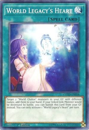 World Legacy's Heart (COTD-EN058) - Code of the Duelist Unlimited Code of the Duelist Yugioh Single Squirtle Squad Card Shop.