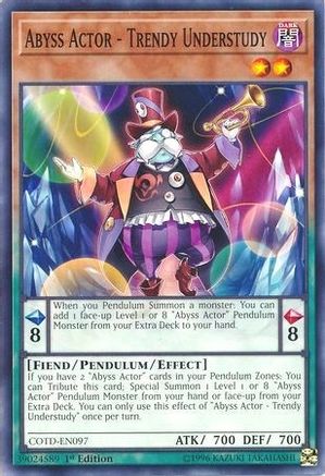 Abyss Actor - Trendy Understudy (COTD-EN097) - Code of the Duelist Unlimited Code of the Duelist Yugioh Single Squirtle Squad Card Shop.