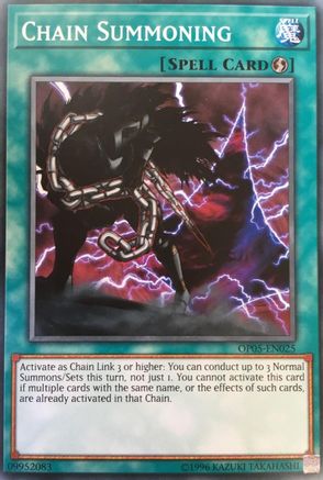 Chain Summoning (OP05-EN025) - OTS Tournament Pack 5 Unlimited OTS Tournament Pack 5 Yugioh Single Squirtle Squad Card Shop.