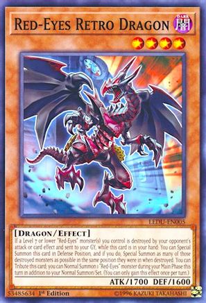 Red-Eyes Retro Dragon (LEDU-EN005) - Legendary Duelists 1st Edition Legendary Duelists Yugioh Single Squirtle Squad Card Shop.
