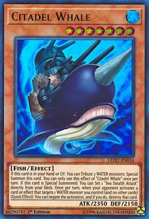 Citadel Whale (LEDU-EN016) - Legendary Duelists 1st Edition Legendary Duelists Yugioh Single Squirtle Squad Card Shop.