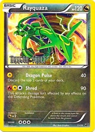 Rayquaza - 11/20 (Dragon Vault)/20 - Holofoil Blister Exclusives - Promo Blister Exclusives Pokemon Single Squirtle Squad Card Shop.