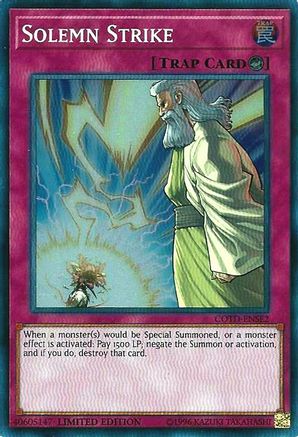 Solemn Strike (COTD-ENSE2) - Code of the Duelist Limited Code of the Duelist Yugioh Single Squirtle Squad Card Shop.