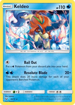 Keldeo 026 - Reverse Holofoil Shining Legends - Holo Rare Shining Legends Pokemon Single Squirtle Squad Card Shop.