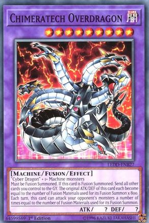 Chimeratech Overdragon (LEDD-ENB27) - Legendary Dragon Decks 1st Edition Legendary Dragon Decks Yugioh Single Squirtle Squad Card Shop.