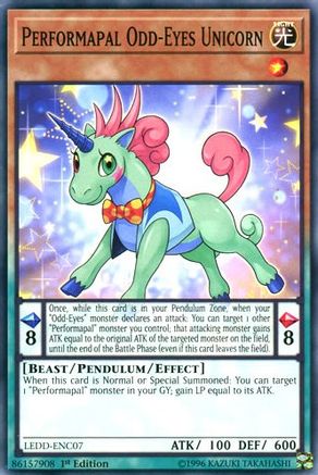 Performapal Odd-Eyes Unicorn (LEDD-ENC07) - Legendary Dragon Decks 1st Edition Legendary Dragon Decks Yugioh Single Squirtle Squad Card Shop.