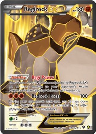 Regirock EX - 43a/124/124 - Holofoil Alternate Art Promos - Promo Alternate Art Promos Pokemon Single Squirtle Squad Card Shop.