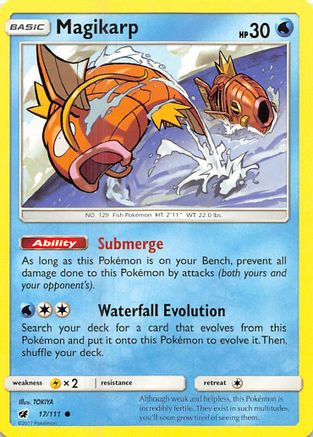 Magikarp 017 - Reverse Holofoil SM Crimson Invasion - Common SM - Crimson Invasion Pokemon Single Squirtle Squad Card Shop.