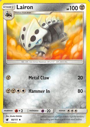 Lairon - Reverse Holofoil SM Crimson Invasion - Uncommon SM - Crimson Invasion Pokemon Single Squirtle Squad Card Shop.