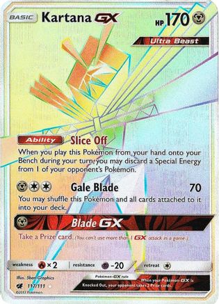 Kartana GX (Secret) - Holofoil SM Crimson Invasion - Secret Rare SM - Crimson Invasion Pokemon Single Squirtle Squad Card Shop.