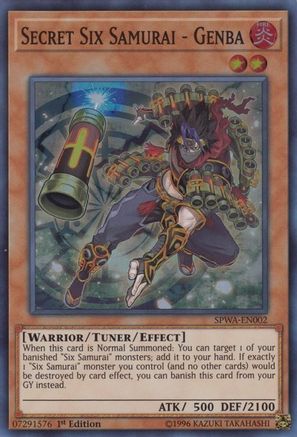 Secret Six Samurai - Genba (SPWA-EN002) - Spirit Warriors 1st Edition Spirit Warriors Yugioh Single Squirtle Squad Card Shop.