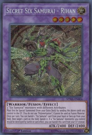 Secret Six Samurai - Rihan (SPWA-EN006) - Spirit Warriors 1st Edition Spirit Warriors Yugioh Single Squirtle Squad Card Shop.