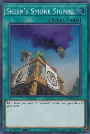 Shien's Smoke Signal (SPWA-EN015) - Spirit Warriors 1st Edition Spirit Warriors Yugioh Single Squirtle Squad Card Shop.