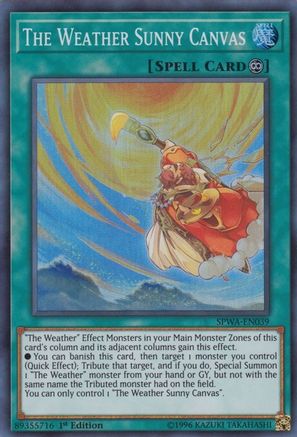 The Weather Sunny Canvas (SPWA-EN039) - Spirit Warriors 1st Edition Spirit Warriors Yugioh Single Squirtle Squad Card Shop.