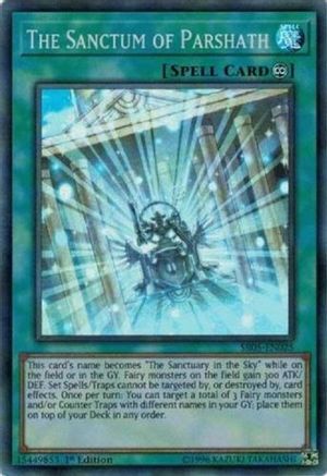 The Sanctum of Parshath (SR05-EN025) - Structure Deck: Wave of Light 1st Edition Structure Deck: Wave of Light Yugioh Single Squirtle Squad Card Shop.