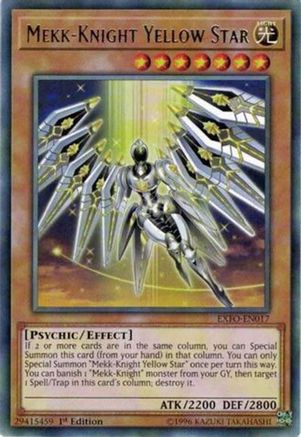 Mekk-Knight Yellow Star (EXFO-EN017) - Extreme Force 1st Edition Extreme Force Yugioh Single Squirtle Squad Card Shop.