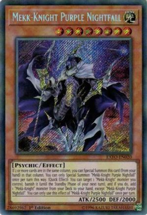 Mekk-Knight Purple Nightfall (EXFO-EN020) - Extreme Force Unlimited Extreme Force Yugioh Single Squirtle Squad Card Shop.