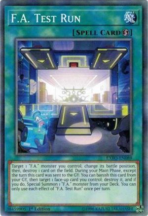 F.A. Test Run (EXFO-EN089) - Extreme Force Unlimited Extreme Force Yugioh Single Squirtle Squad Card Shop.