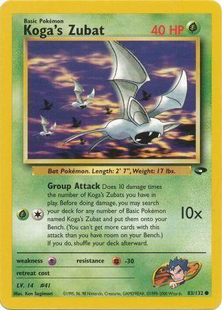Koga's Zubat 083 - Unlimited Gym Challenge - Common Gym Challenge Pokemon Single Squirtle Squad Card Shop.