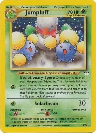 Jumpluff - Unlimited Holofoil Neo Revelation - Holo Rare Neo Revelation Pokemon Single Squirtle Squad Card Shop.