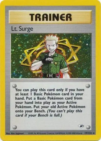 Lt. Surge (17) (17) 017/132 - Unlimited Holofoil Gym Heroes - Holo Rare
