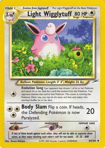 Light Wigglytuff 054 - Unlimited Neo Destiny - Uncommon Neo Destiny Pokemon Single Squirtle Squad Card Shop.