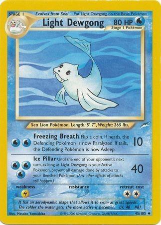 Light Dewgong 045 - Unlimited Neo Destiny - Uncommon Neo Destiny Pokemon Single Squirtle Squad Card Shop.