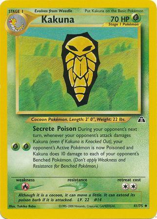 Kakuna 041 - Unlimited Neo Discovery - Uncommon Neo Discovery Pokemon Single Squirtle Squad Card Shop.