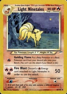 Light Ninetales 050 - Unlimited Neo Destiny - Uncommon Neo Destiny Pokemon Single Squirtle Squad Card Shop.