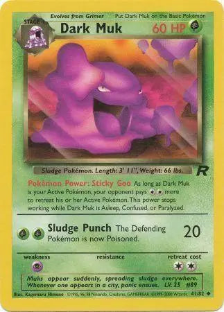 Dark Muk 041 - Unlimited Team Rocket - Uncommon Team Rocket Pokemon Single Squirtle Squad Card Shop.