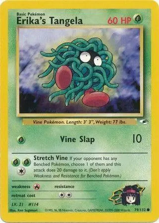Erika's Tangela 079 - Unlimited Gym Heroes - Common Gym Heroes Pokemon Single Squirtle Squad Card Shop.