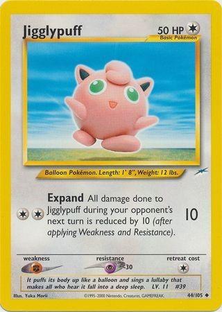 Jigglypuff - Unlimited Neo Destiny - Uncommon Neo Destiny Pokemon Single Squirtle Squad Card Shop.