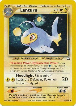 Lanturn 038 - Unlimited Neo Genesis - Uncommon Neo Genesis Pokemon Single Squirtle Squad Card Shop.