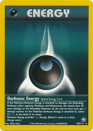 Darkness Energy 104 - Unlimited Neo Genesis - Rare Neo Genesis Pokemon Single Squirtle Squad Card Shop.