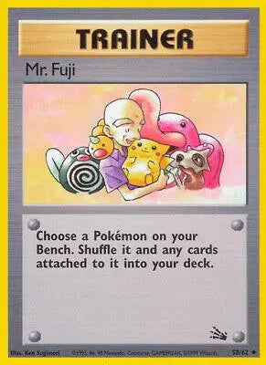 Mr. Fuji 058/62 - Fossil Unlimited - Uncommon Pokémon Card Fossil Pokemon Single Squirtle Squad Card Shop.