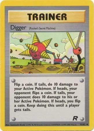 Digger (Rocket's Secret Machine) 075 - Unlimited Team Rocket - Uncommon Team Rocket Pokemon Single Squirtle Squad Card Shop.