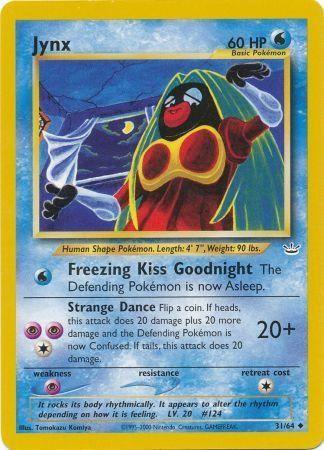 Jynx 031 - Unlimited Neo Revelation - Uncommon Neo Revelation Pokemon Single Squirtle Squad Card Shop.