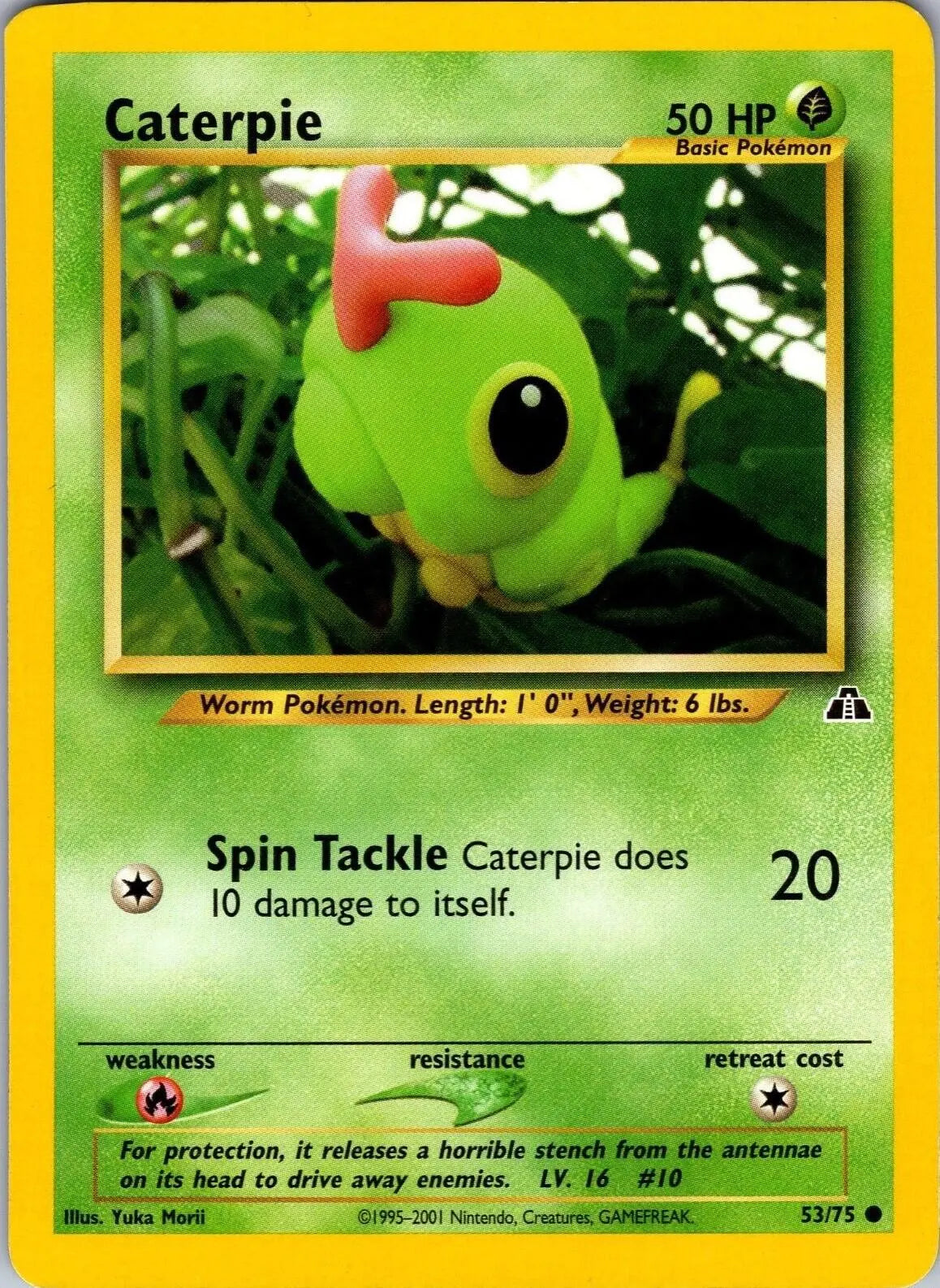 Caterpie 053 - Unlimited Neo Discovery - Common Neo Discovery Pokemon Single Squirtle Squad Card Shop.