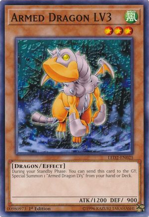 Armed Dragon LV3 (LED2-EN025) - Legendary Duelists: Ancient Millennium 1st Edition Legendary Duelists: Ancient Millennium Yugioh Single Squirtle Squad Card Shop.