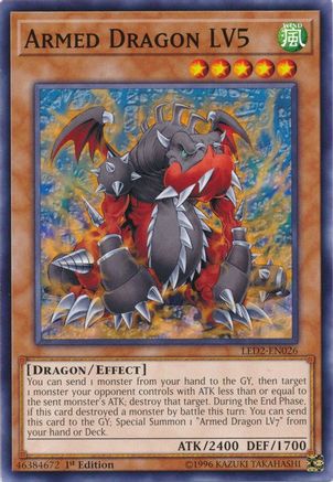 Armed Dragon LV5 (LED2-EN026) - Legendary Duelists: Ancient Millennium 1st Edition Legendary Duelists: Ancient Millennium Yugioh Single Squirtle Squad Card Shop.