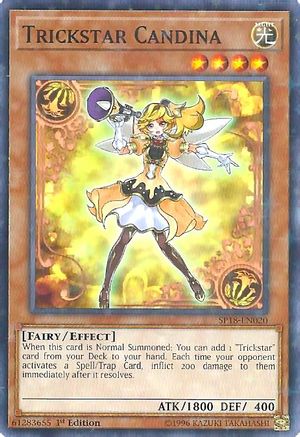 Trickstar Candina (Starfoil) (SP18-EN020) - Star Pack VRAINS 1st Edition Star Pack VRAINS Yugioh Single Squirtle Squad Card Shop.