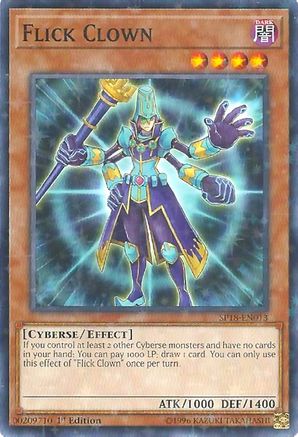 Flick Clown (Starfoil) (SP18-EN013) - Star Pack VRAINS 1st Edition Star Pack VRAINS Yugioh Single Squirtle Squad Card Shop.