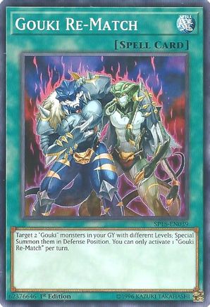 Gouki Re-Match (SP18-EN039) - Star Pack VRAINS 1st Edition Star Pack VRAINS Yugioh Single Squirtle Squad Card Shop.